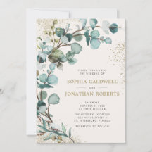 Todos en un código QR Eucalyptus Purpurina de oro 