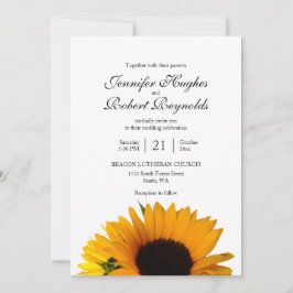 Invitación Todos en un presupuesto Boda de girasol ruso