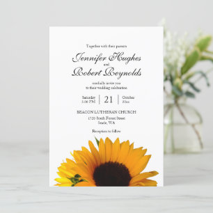 Invitación Todos en un presupuesto Boda de girasol ruso