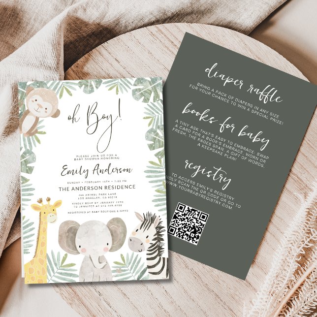 Invitación Todos en un solo Baby Shower animal salvavidas de  (Subido por el creador)