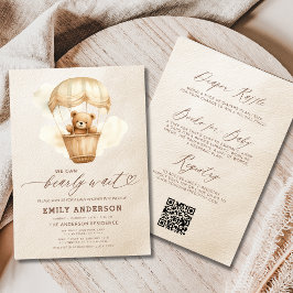 Invitación Todos en un solo espera prematura Baby Shower beig