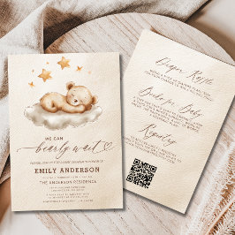 Invitación Todos en un solo espera prematura Baby Shower beig