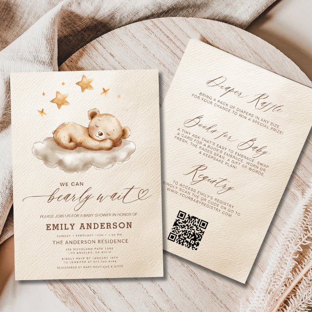 Invitación Todos en un solo espera prematura Baby Shower beig (Subido por el creador)