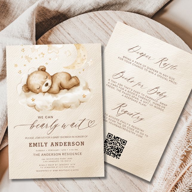 Invitación Todos en un solo espera prematura Baby Shower beig (Subido por el creador)