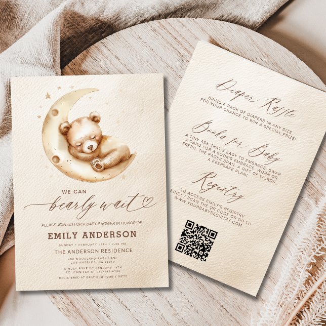 Invitación Todos en un solo espera prematura Baby Shower beig (Subido por el creador)