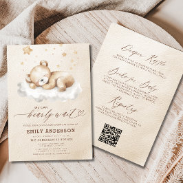 Invitación Todos en un solo espera prematura Baby Shower beig