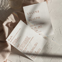Todos En Una Terracota Minimalista Boda De Moda De