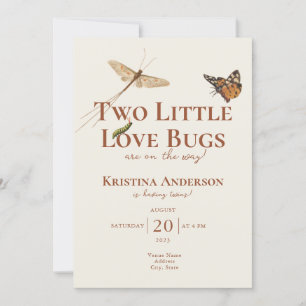 Invitación Todos en uno gemelos aman a los bugs Baby Shower