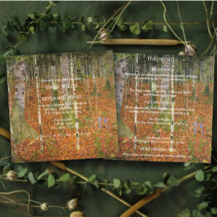 Invitación Todos En Uno Gustav Klimt Forest Nature Boda