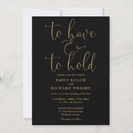 Invitación Todos En Uno Tienen Y Para Sostener A Boda Negro Y