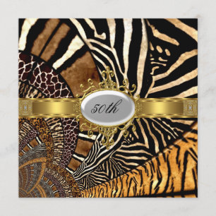 Invitación Todos los animales de piel parecen fiesta de cumpl