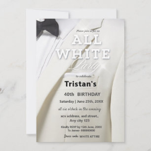 Invitación Todos los asuntos blancos o el lujo fiesta