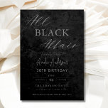 Invitación Todos los asuntos negros Fiesta de cumpleaños mode<br><div class="desc">Celebre con estilo esta invitación a la moderada elegancia del partido de cumpleaños All Black Affair, la manera perfecta de anunciar una noche inolvidable. Este diseño elegante y sofisticado presenta un llamativo fondo negro con acentos minimalistas para un toque de clase. Personalizar con los detalles del evento para fijar el...</div>
