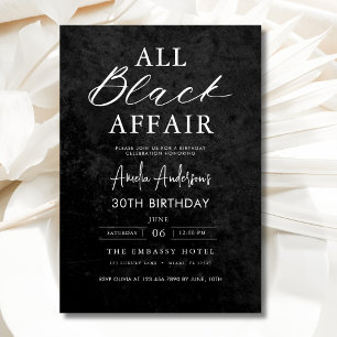 Invitación Todos los asuntos negros Fiesta de cumpleaños mode