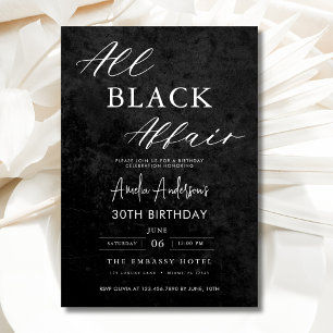 Invitación Todos los asuntos negros Fiesta de cumpleaños mode