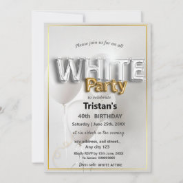 Invitación Todos los asuntos o fiestas blancos