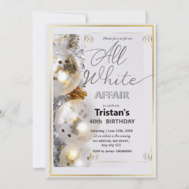 Invitación Todos los asuntos o fiestas blancos