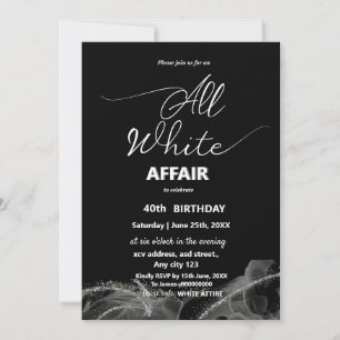 Invitación Todos los asuntos o fiestas blancos