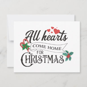 Invitación Todos los corazones vienen a casa para Navidad