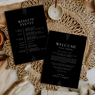 Invitación TODOS LOS Itinerarios de fin de semana de Boda neg