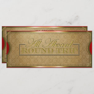 Invitación Todos los Navidades rojos y dorados Fiestas de tre