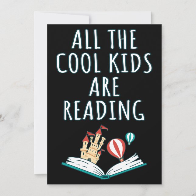 Invitación Todos los niños de Guay están leyendo la invitació (Anverso)