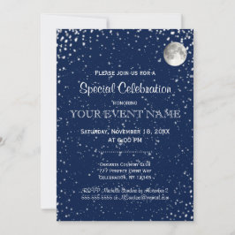 Invitación Todos los propósitos | Noche estrellada con luna