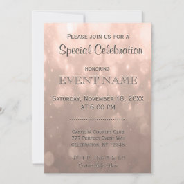 Invitación Todos los propósitos | Peach Bokeh