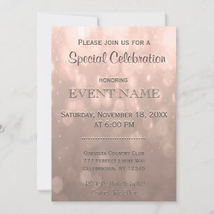 Invitación Todos los propósitos   Peach Bokeh