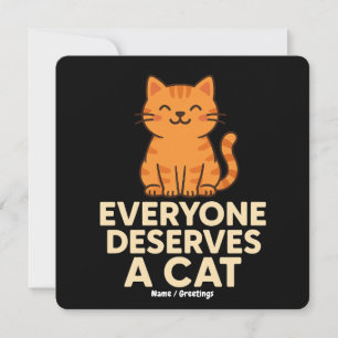 Invitación Todos merecen un gato Naranja lindo tabby amor por