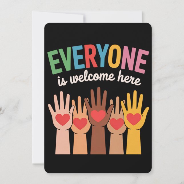 Invitación Todos son bienvenidos aquí (Anverso)