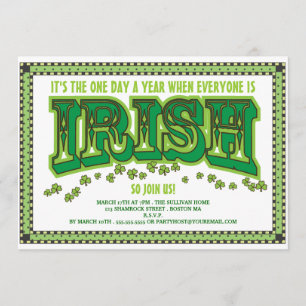 Invitación Todos son Fiestas irlandeses del Día de San Patric
