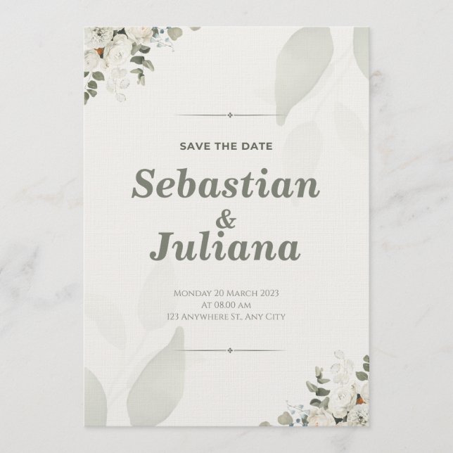 Invitación Together Is Our Favorite Place Wedding Invitation (Anverso)