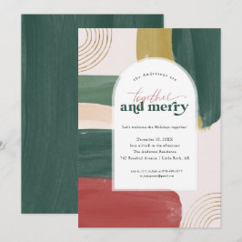 Invitación Together & Merry | Fiesta de Navidad Moderna
