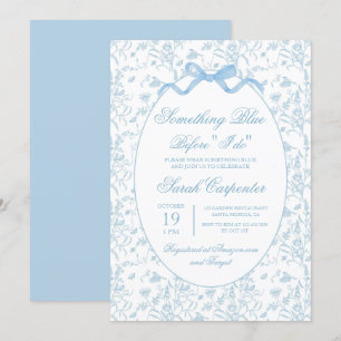 Invitación Toile Blue Bridal Shower