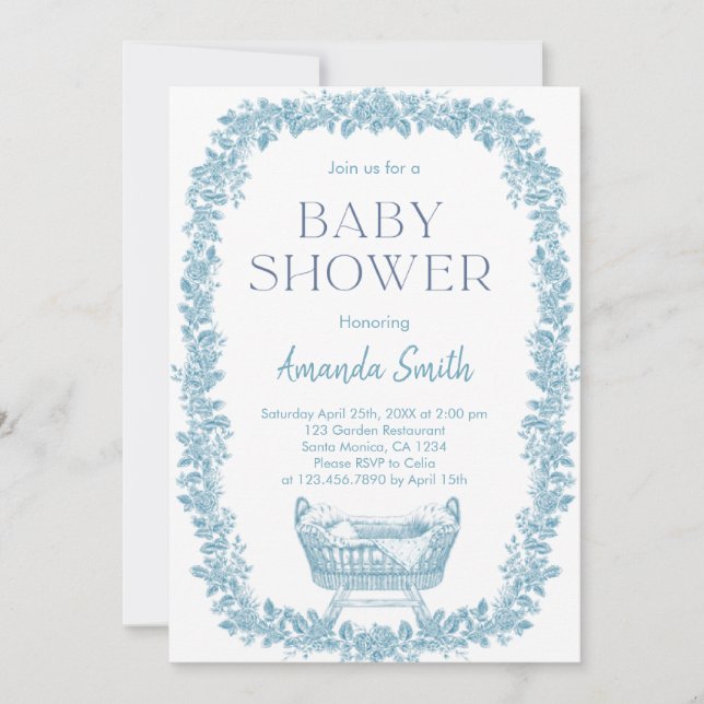 Invitación Toile de Jouy (Anverso)