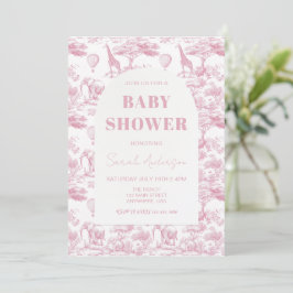 Invitación Toile de Jouy Baby Shower