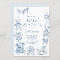 Toile De Jouy Baby Shower Boy