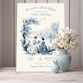 Invitación Toile de jouy Bridal Shower