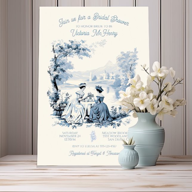 Invitación Toile de jouy Bridal Shower (Subido por el creador)