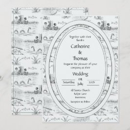 Invitación Toile del lago Ness