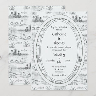 Invitación Toile del lago Ness