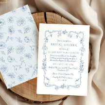 Toile Floral Chinoiserie Bridal Shower