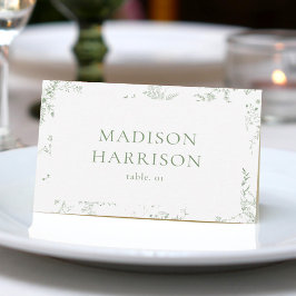 Invitación Toile Green Boda Nombre Place Card DIY