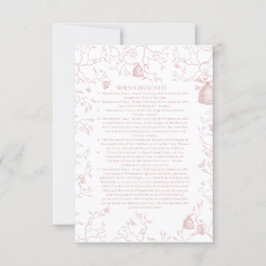 Invitación toile rosa rosh Hashanah 2023