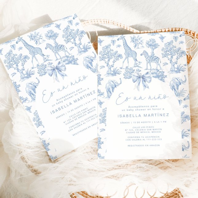 Invitación Toile Safari Es un niño (Subido por el creador)