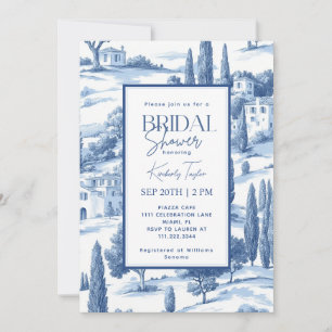 Invitación Toile toile toile Italia ducha de novia