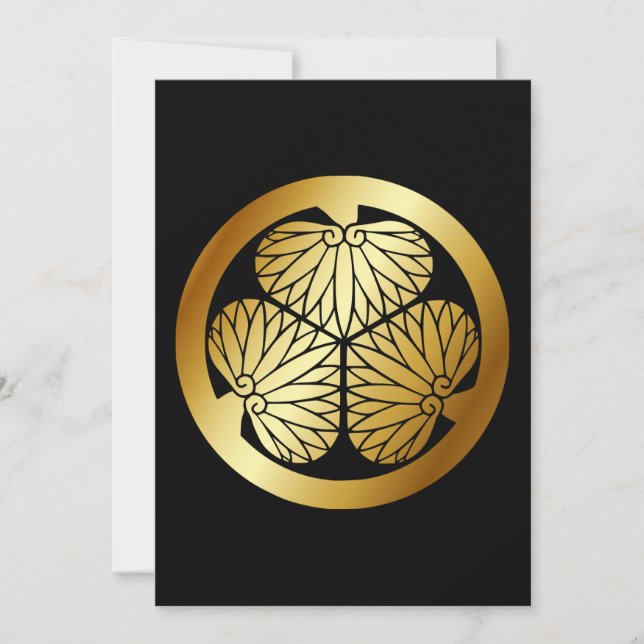 Invitación Tokugawa Shogun Japanese Family Crest (Anverso)