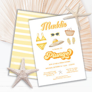 Invitación Toma de la piscina de Plunge Beach Bridal Shower