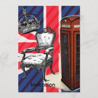 Invitación Toma de unión de la corona victoriana en la cabina